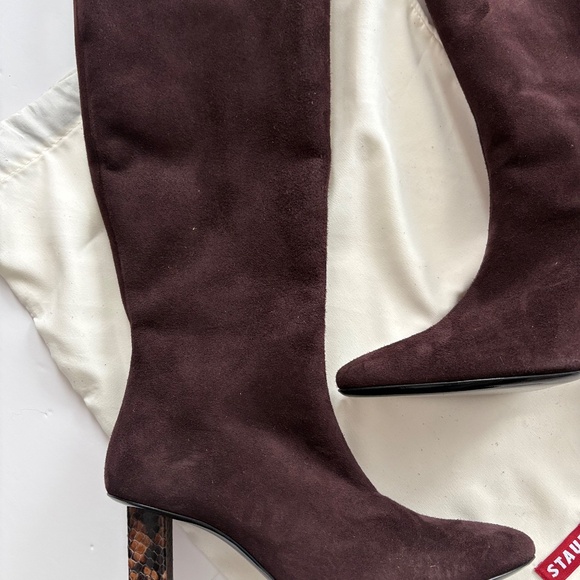 STAUD Benny brown suede boots - Picture 5 of 10